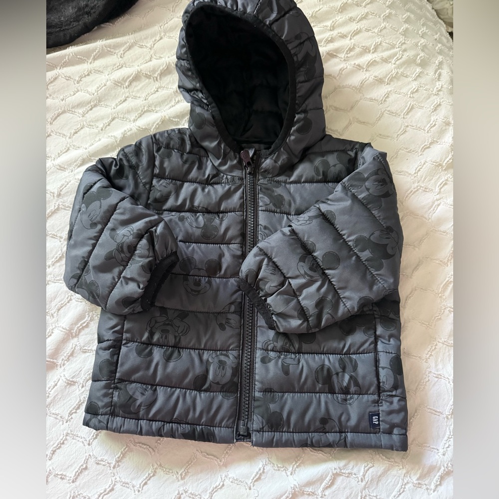 Mickey Mouse charcoal Gray Puffer Jacket